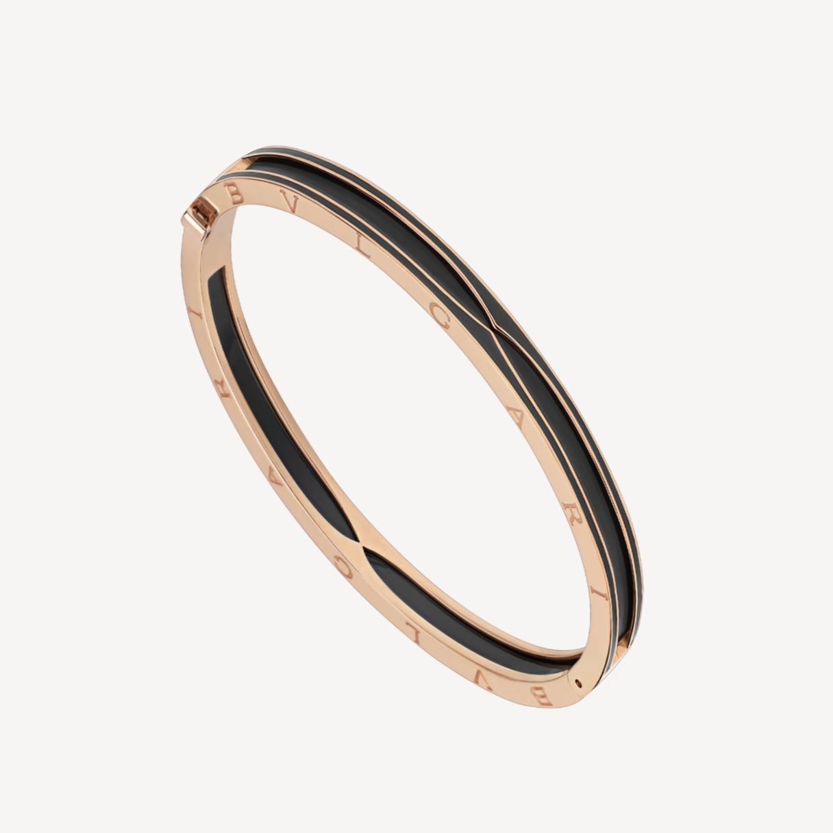 [Pearl Jewelrys]ZERO 1 PINK GOLD WITH MATTE BLACK CERAMIC BRACELET