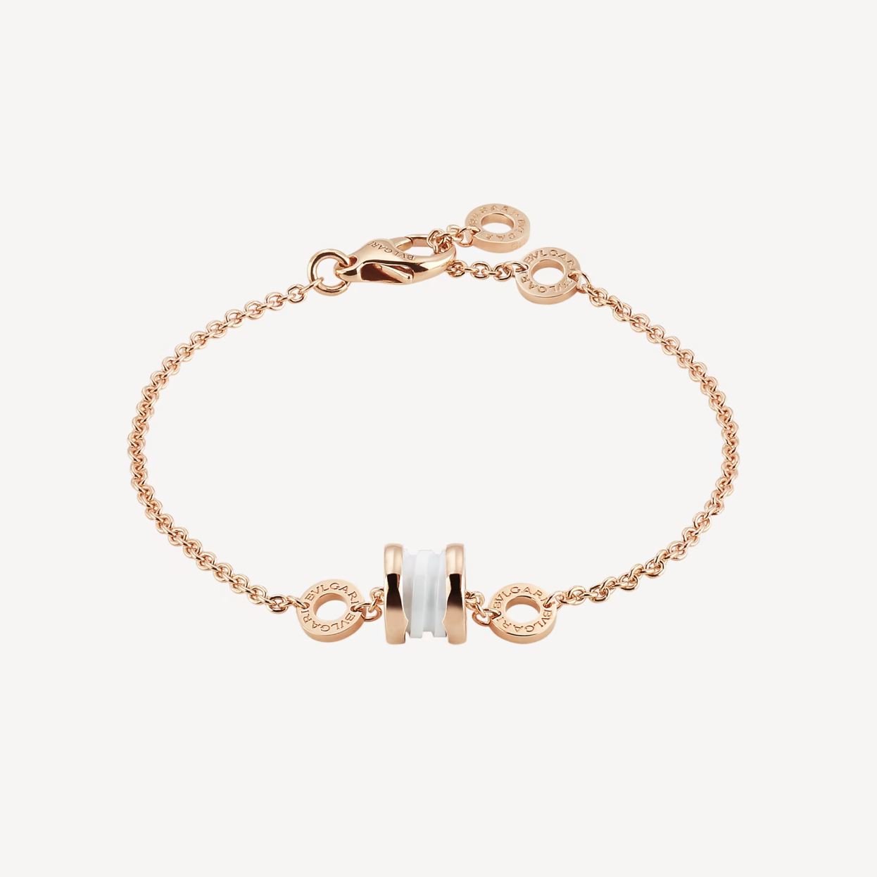 [Pearl Jewelrys]ZERO 1 SOFT PINK GOLD AND WHITE CERAMIC BRACELET