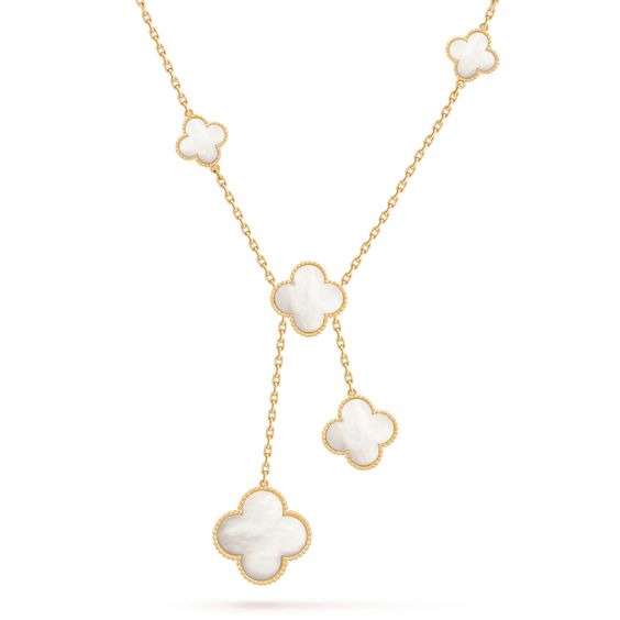 [Pearl Jewelrys]CLOVER MOTHER OF PEARL NECKLACE 6 MOTIF