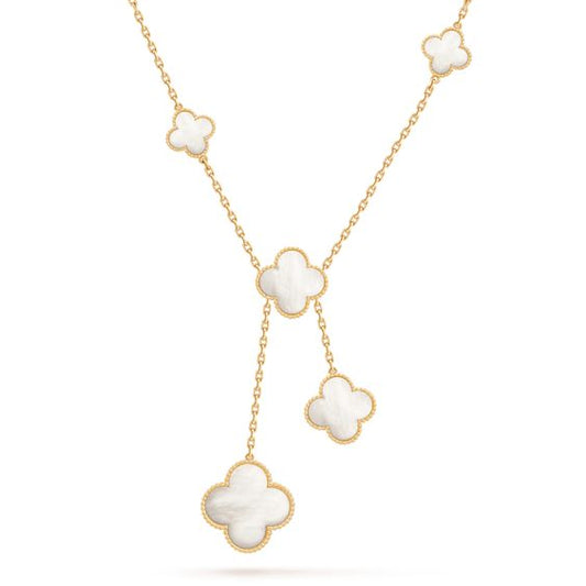 [Pearl Jewelrys]CLOVER MOTHER OF PEARL NECKLACE 6 MOTIF