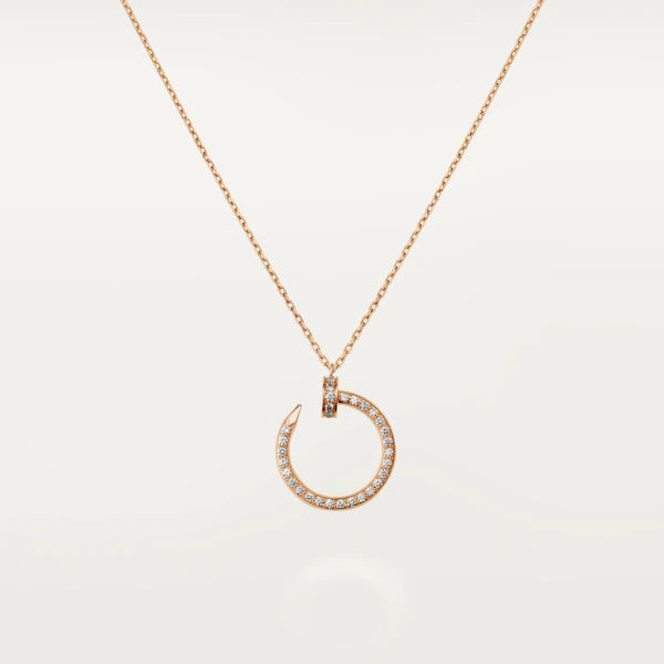 [Pearl Jewelrys]JUSTE NECKLACE PINK GOLD DIAMONDS