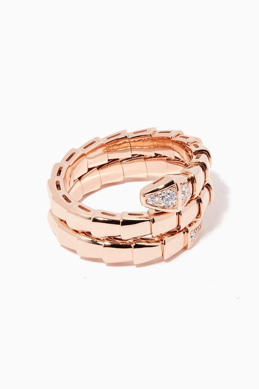 [Pearl Jewelrys]SERPENTS DOUBLE ROW DIAMOND RING