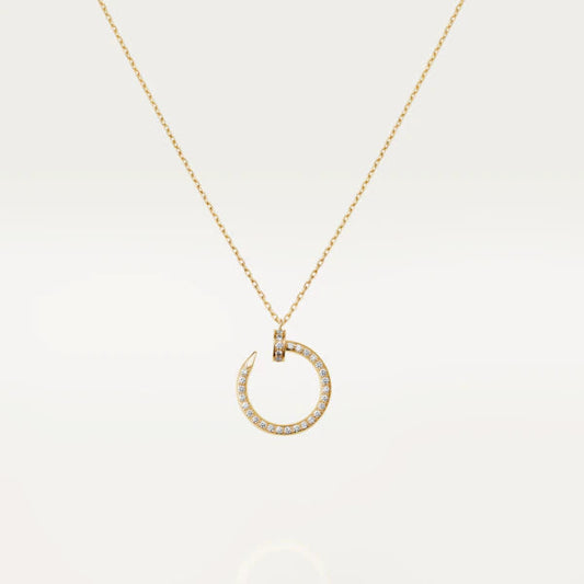 [Pearl Jewelrys]JUSTE NECKLACE GOLD DIAMONDS