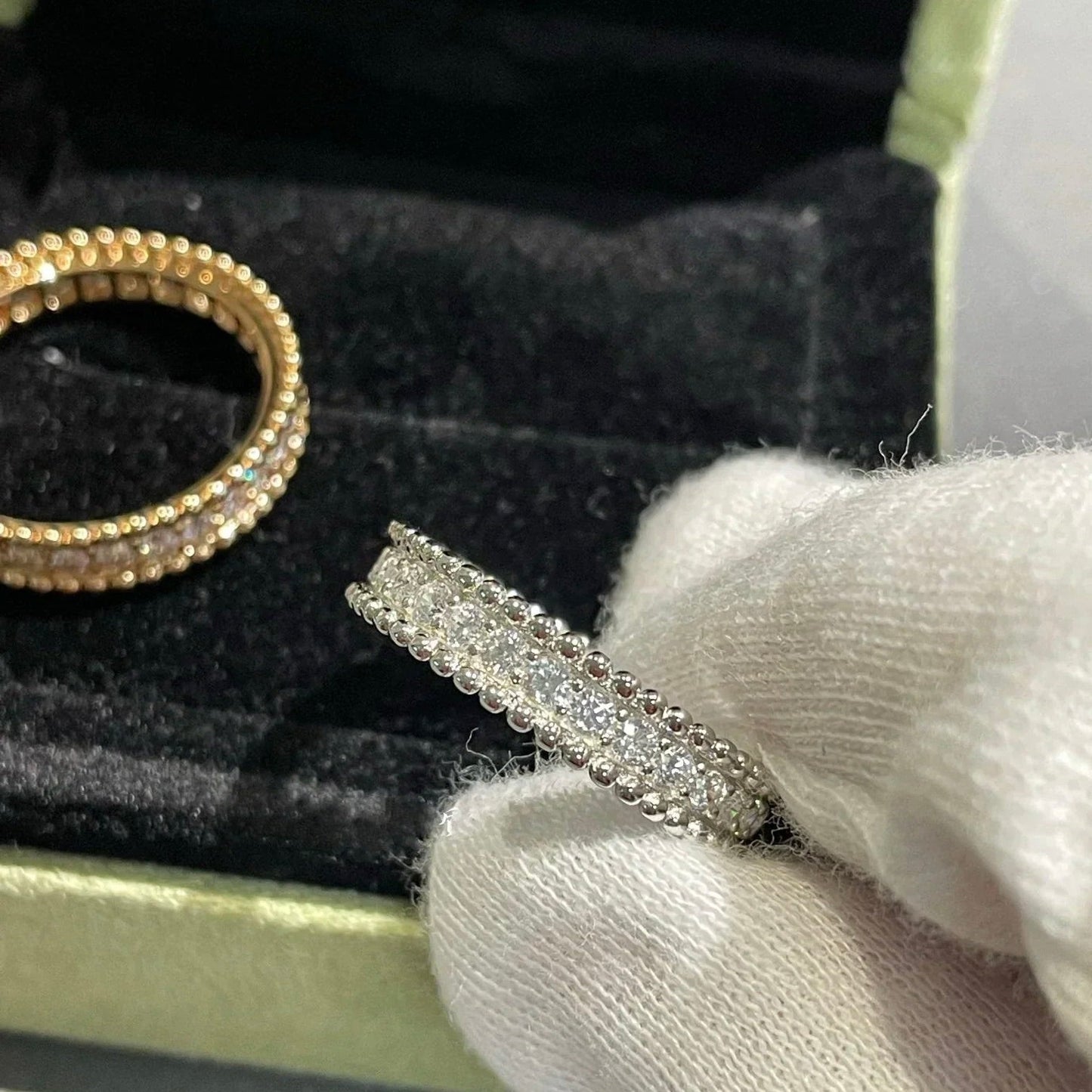 [Pearl Jewelrys]PERLEE DIAMOND ROSE GOLD RING