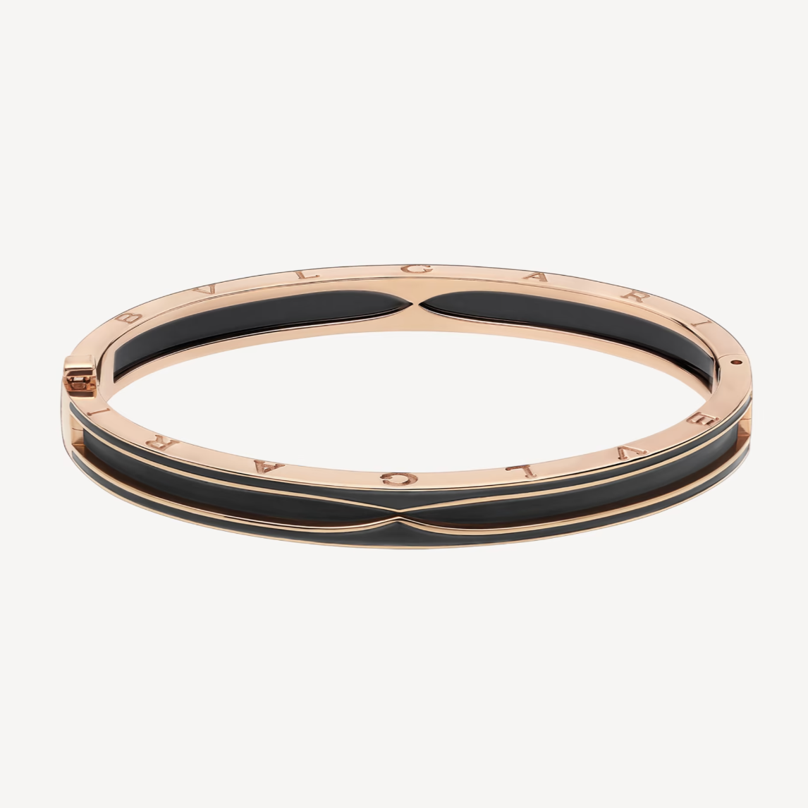 [Pearl Jewelrys]ZERO 1 PINK GOLD WITH MATTE BLACK CERAMIC BRACELET