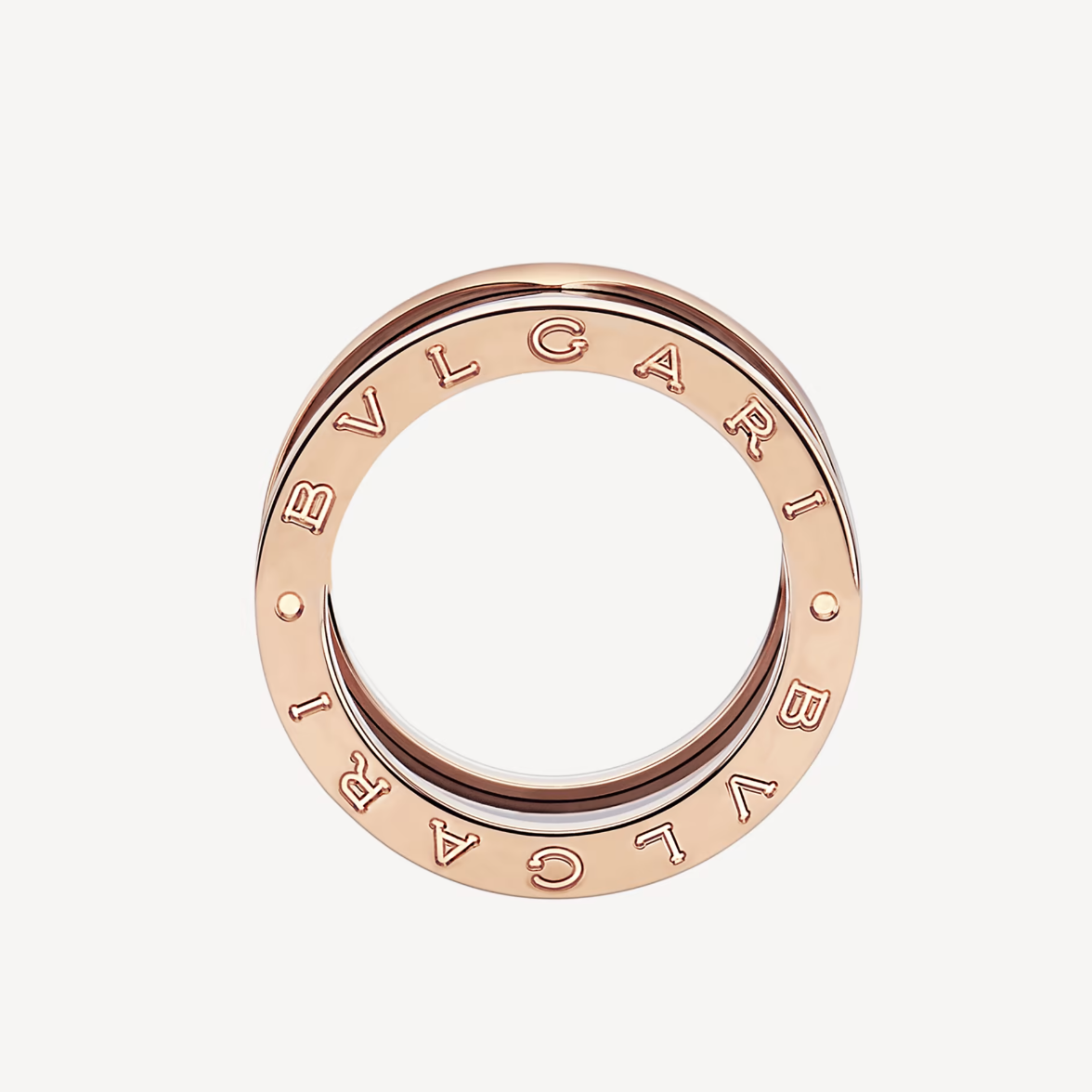 [Pearl Jewelrys]ZERO 1 FOUR-BAND LOOPS AND BLACK CERAMIC SPIRAL PINK GOLD RING