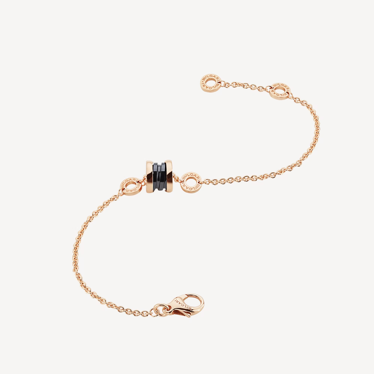 [Pearl Jewelrys]ZERO 1 SOFT PINK GOLD AND BLACK CERAMIC BRACELET