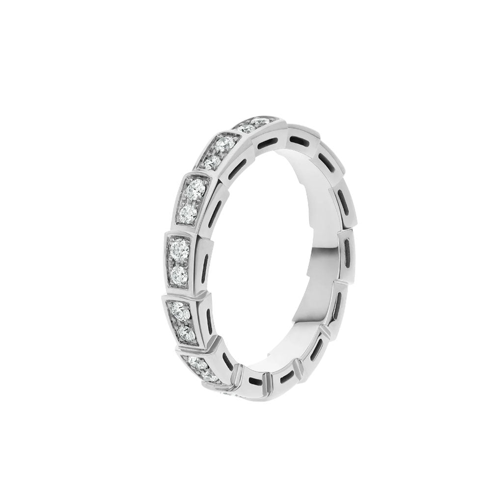 [Pearl Jewelrys]SERPENTI RING SILVER DIAMOND PAVED 3MM
