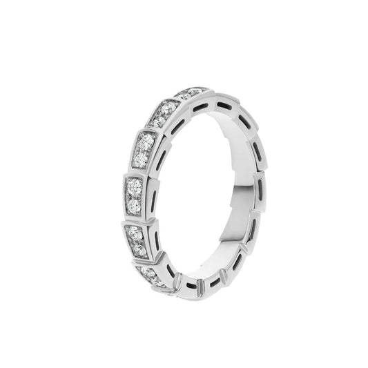 [Pearl Jewelrys]SERPENTI RING SILVER DIAMOND PAVED 3MM
