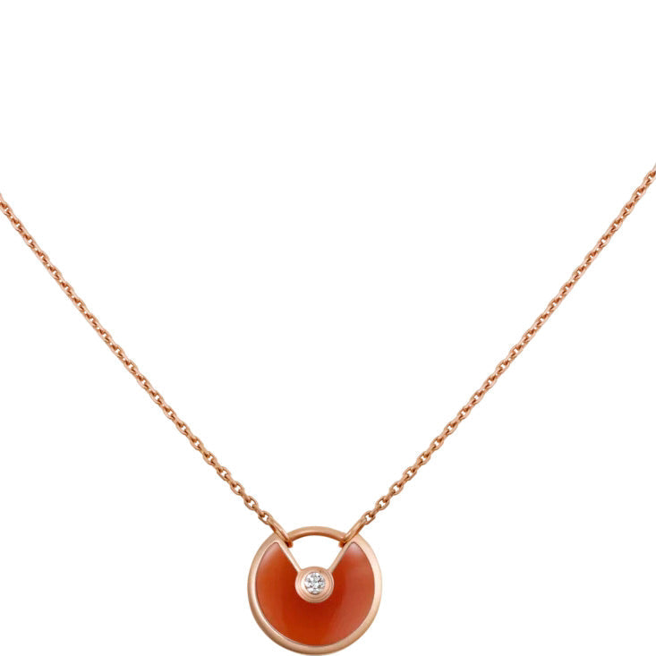 [Pearl Jewelrys]AMULETTE GOLD CARNELIAN ONYX NECKLACE