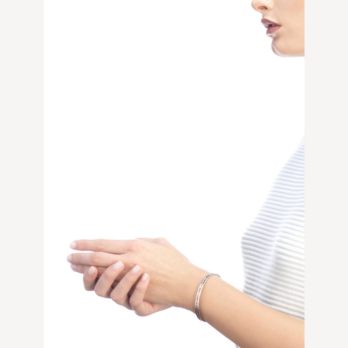 [Pearl Jewelrys]ZERO 1 SPIRAL LOGO SILVER BRACELET