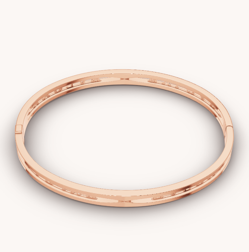 [Pearl Jewelrys]ZERO 1 SPIRAL LOGO PINK GOLD BRACELET