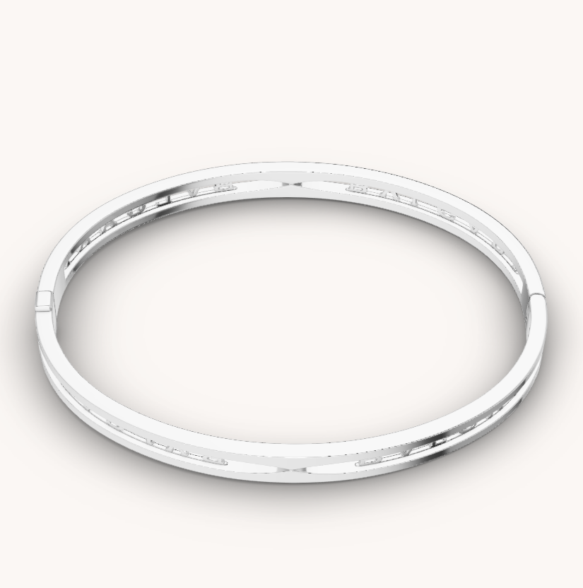 [Pearl Jewelrys]ZERO 1 SPIRAL LOGO SILVER BRACELET