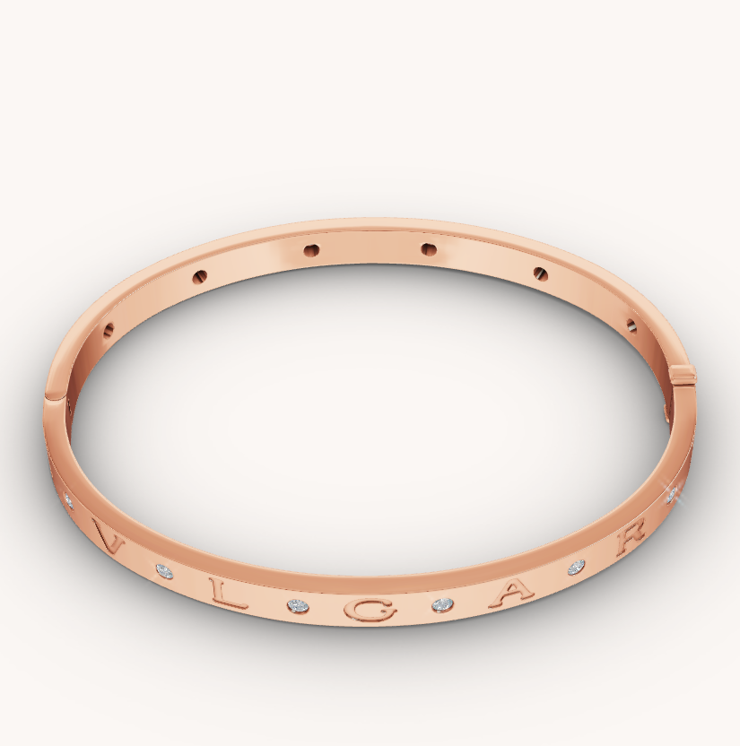 [Pearl Jewelrys]ZERO 1 PINK GOLD 12 DIAMONDS BRACELET