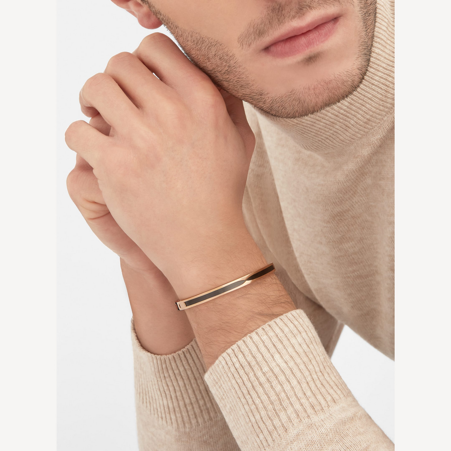 [Pearl Jewelrys]ZERO 1 PINK GOLD WITH BLACK CERAMIC BRACELET