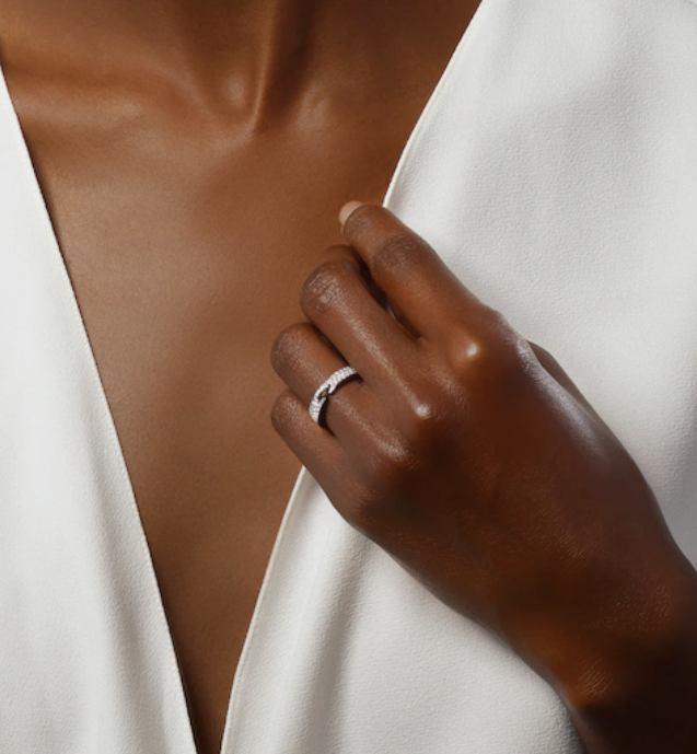 [Pearl Jewelrys]ALLIANCE LIENS VIDENCE PAVED DIAMOND 4MM RING