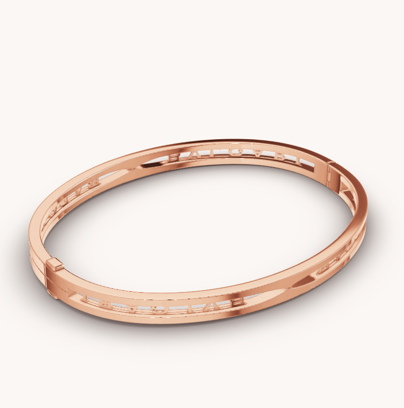 [Pearl Jewelrys]ZERO 1 SPIRAL LOGO PINK GOLD BRACELET