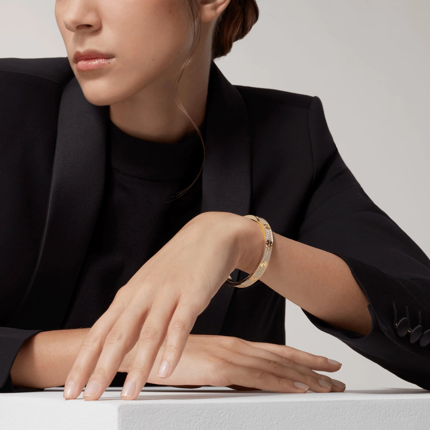 [Pearl Jewelrys]LOVE BRACELET 6.1MM DIAMOND-PAVED