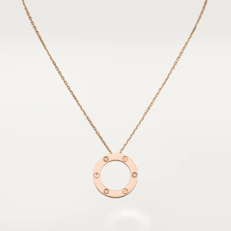 [Pearl Jewelrys]LOVE NECKLACE 16MM 3 DIAMONDS