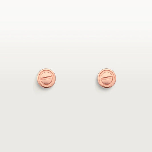 [Pearl Jewelrys]LOVE EARRINGS PINK GOLD 10MM