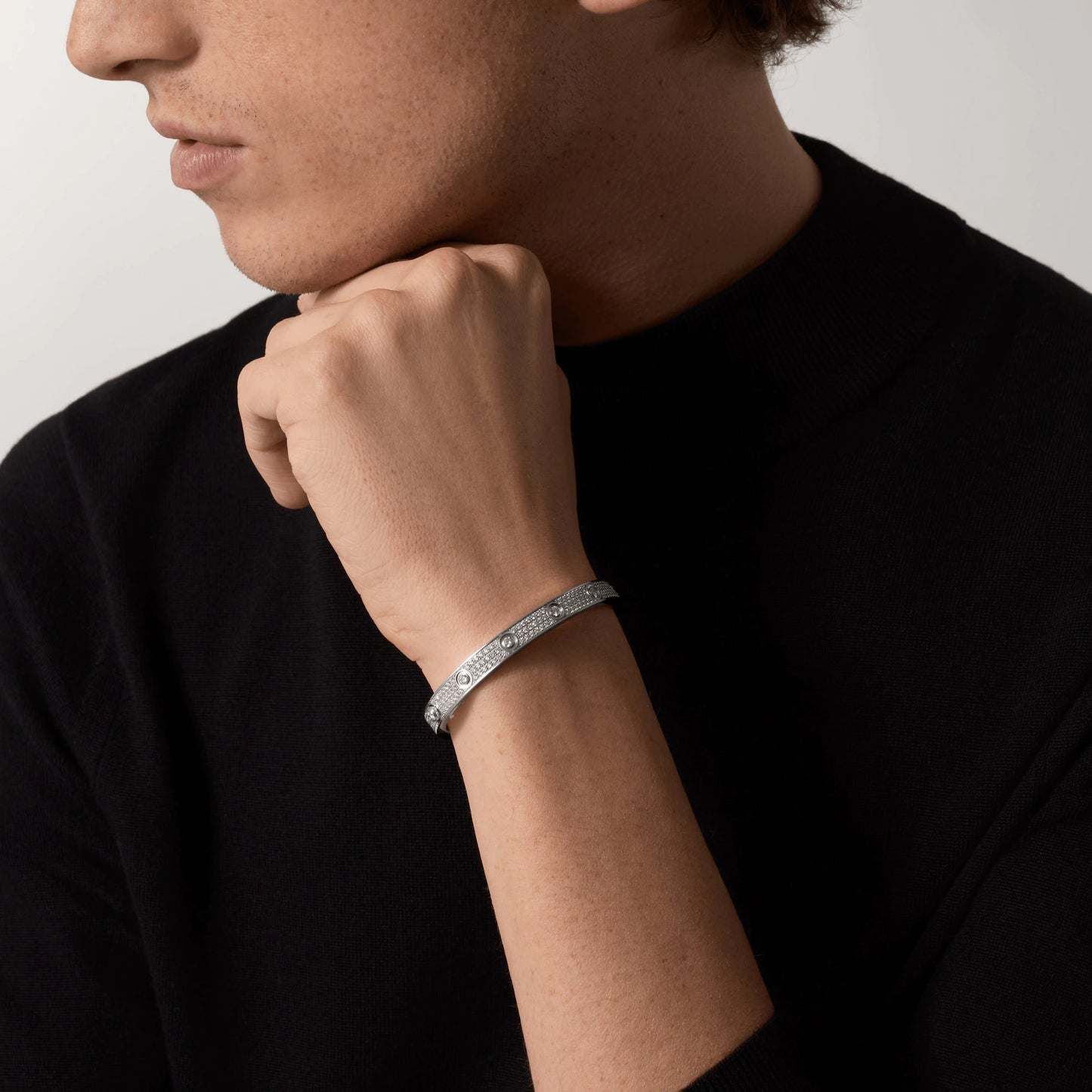 [Pearl Jewelrys]LOVE BRACELET 6.1MM DIAMOND-PAVED 10 BIG DIAMONDS