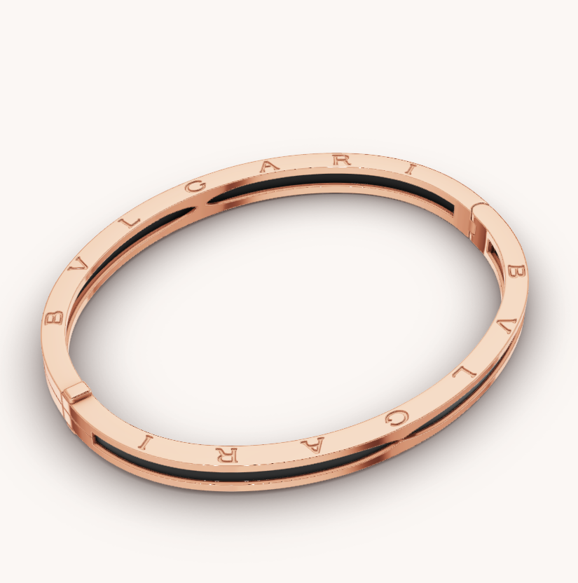 [Pearl Jewelrys]ZERO 1 PINK GOLD WITH BLACK CERAMIC BRACELET