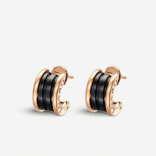 [Pearl Jewelrys]ZERO 1 PINK GOLD CERAMIC EARRINGS
