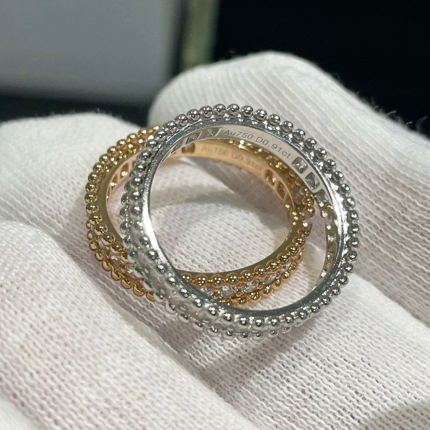 [Pearl Jewelrys]PERLEE DIAMOND ROSE GOLD RING
