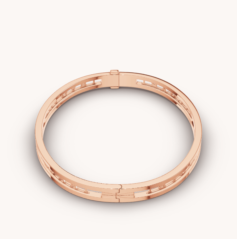 [Pearl Jewelrys]ZERO 1 SPIRAL LOGO PINK GOLD BRACELET