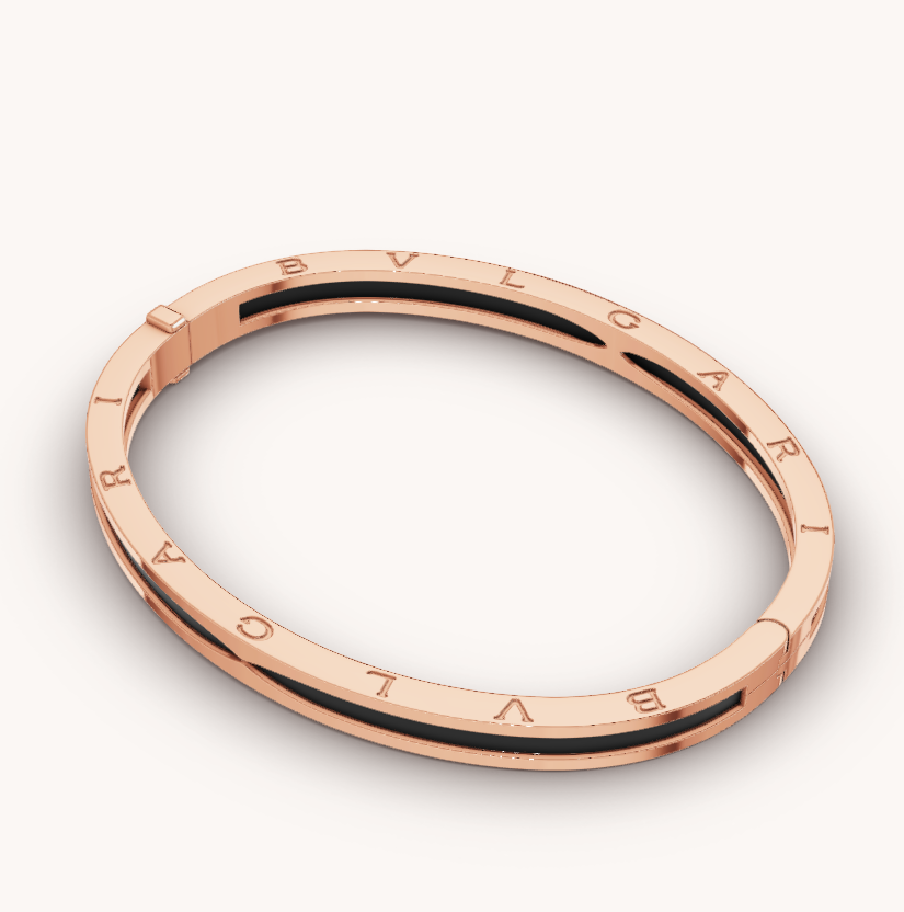 [Pearl Jewelrys]ZERO 1 PINK GOLD WITH BLACK CERAMIC BRACELET