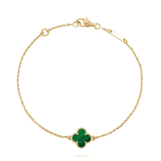 [Pearl Jewelrys]CLOVER BRACELET MALACHITE 1 MOTIF