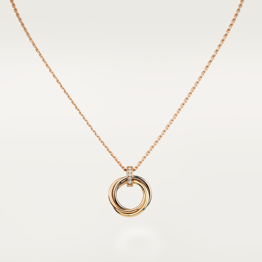 [Pearl Jewelrys]TRINITY NECKLACE GOLD  DIAMONDS