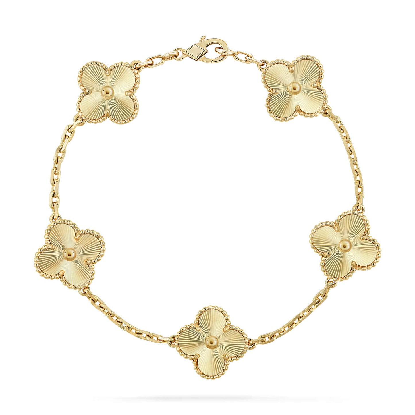 [Pearl Jewelrys]CLOVER 5 FLOWERS LASER BRACELET