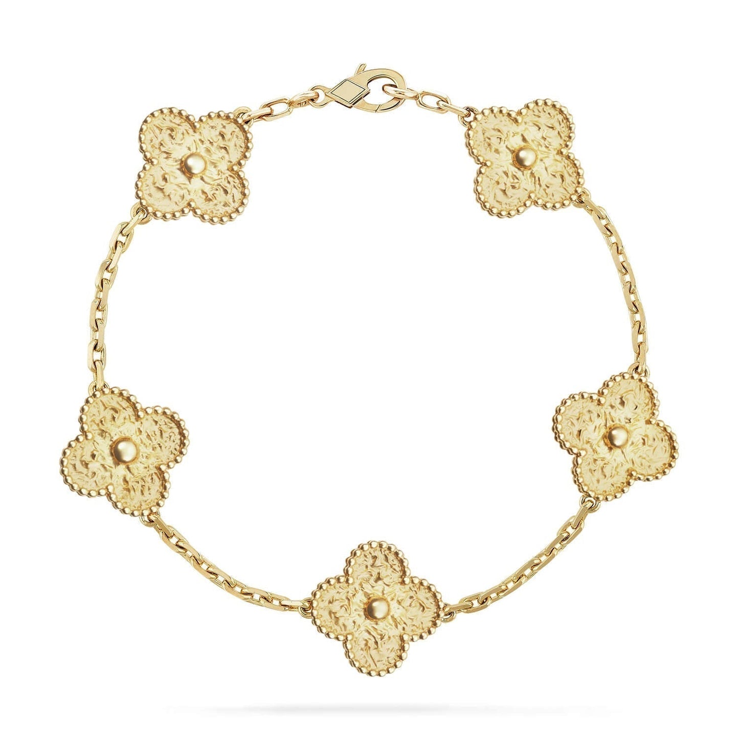 [Pearl Jewelrys]CLOVER 5 MOTIFS BRONZING BRACELET