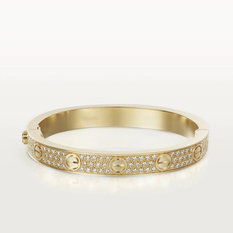 [Pearl Jewelrys]LOVE BRACELET 6.1MM DIAMOND-PAVED