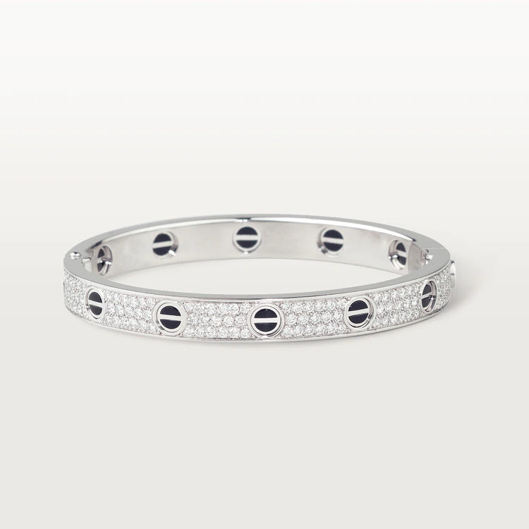 [Pearl Jewelrys]LOVE BRACELET 6.1MM DIAMOND-PAVED CERAMIC