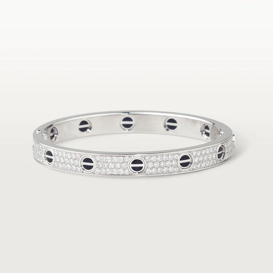[Pearl Jewelrys]LOVE BRACELET 6.1MM DIAMOND-PAVED CERAMIC
