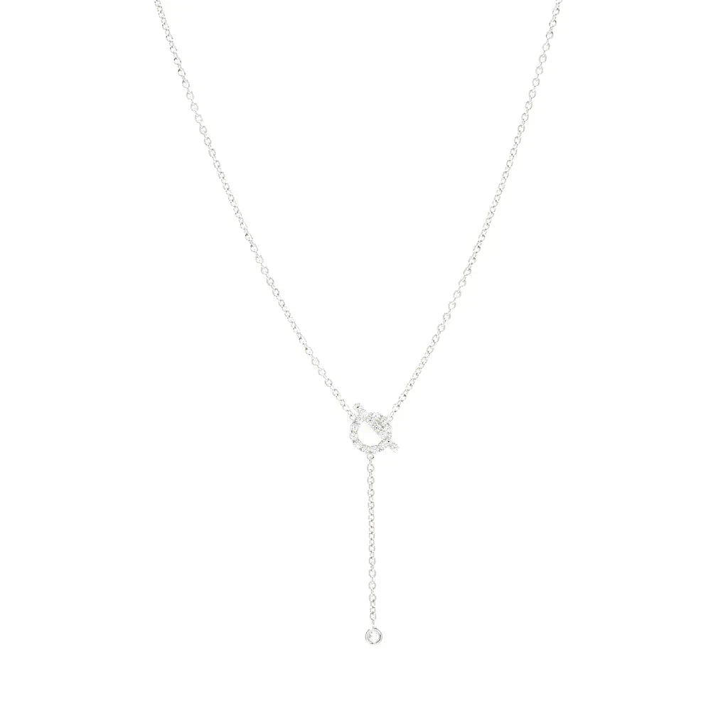 [Pearl Jewelrys]FINESSE SILVER DIAMOND NECKLACE