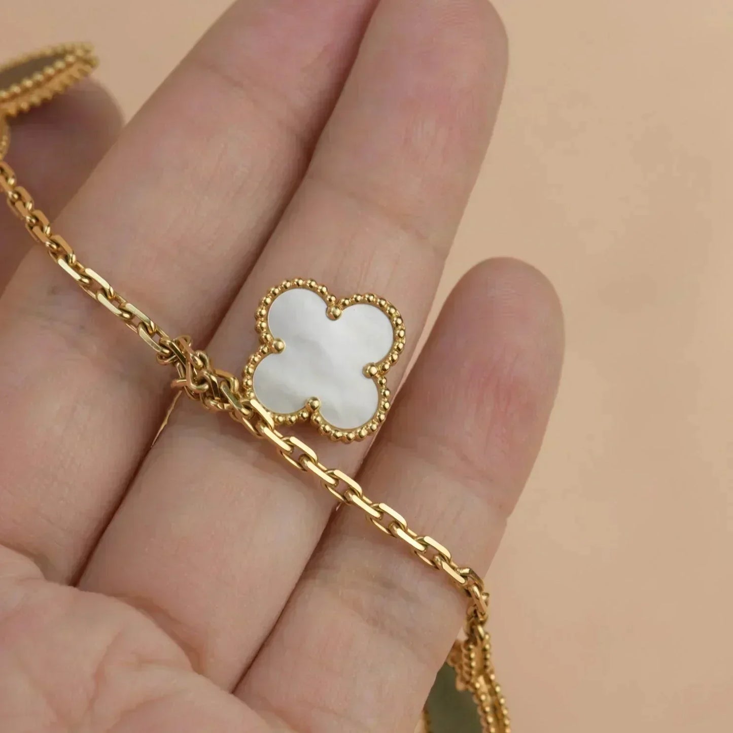 [Pearl Jewelrys]LUCKY SPRING 5 MOTIF GOLD BRACELET