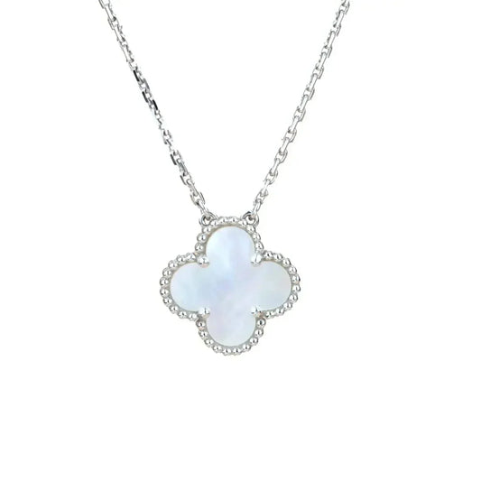 [Pearl Jewelrys]CLOVER  15MM WHITE MOTHER-OF-PEARL SILVER