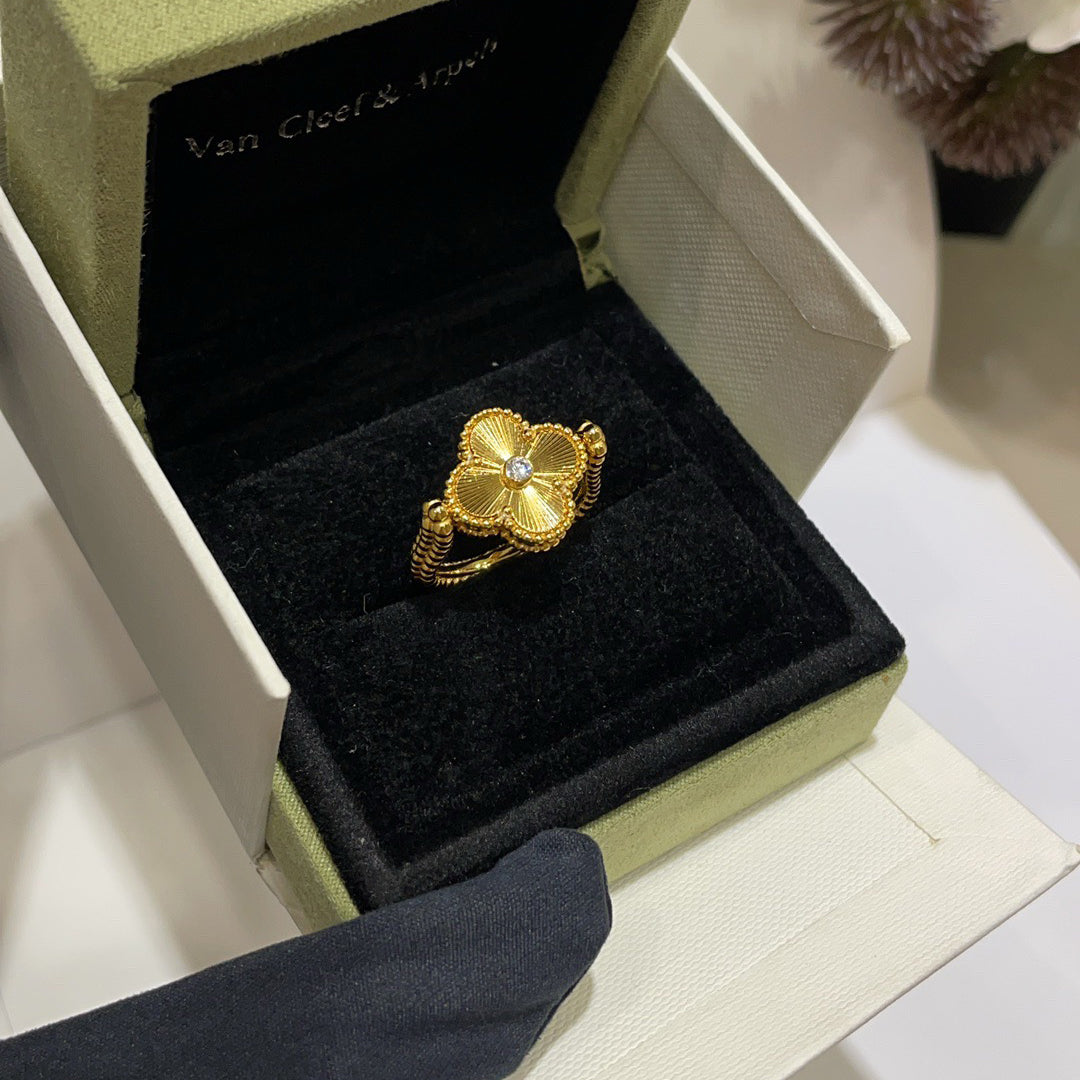 [Pearl Jewelrys]CLOVER RIVERSIBLE BLUE AGATE RING