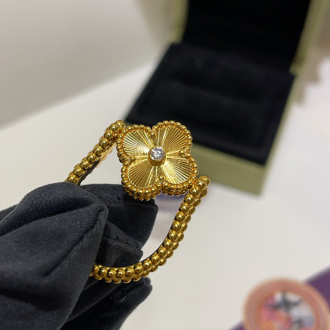 [Pearl Jewelrys]CLOVER RIVERSIBLE BLUE AGATE RING