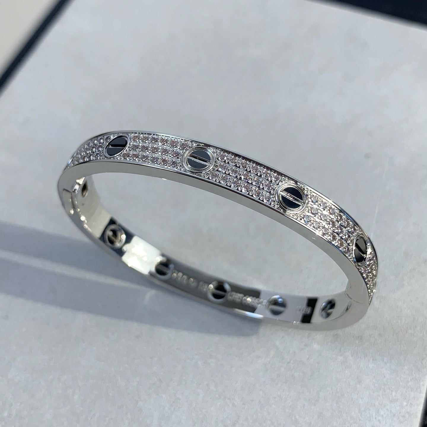 [Pearl Jewelrys]LOVE BRACELET 6.1MM DIAMOND-PAVED CERAMIC