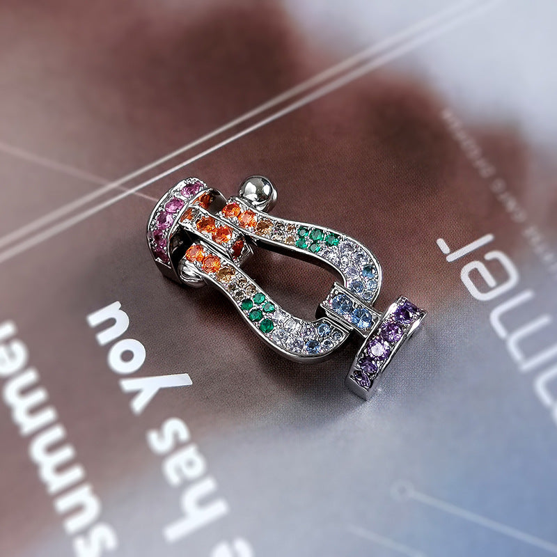 [Pearl Jewelrys]FORCE LARGE HORSESHOE CLASP  METAL BRACELET