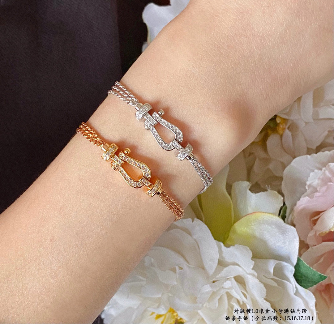 [Pearl Jewelrys]FORCE SMALL HORSESHOE  DIAMOND CHAIN ROPE BRACELET