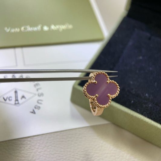 [Pearl Jewelrys]CLOVER  PURPLE VIOLET RING