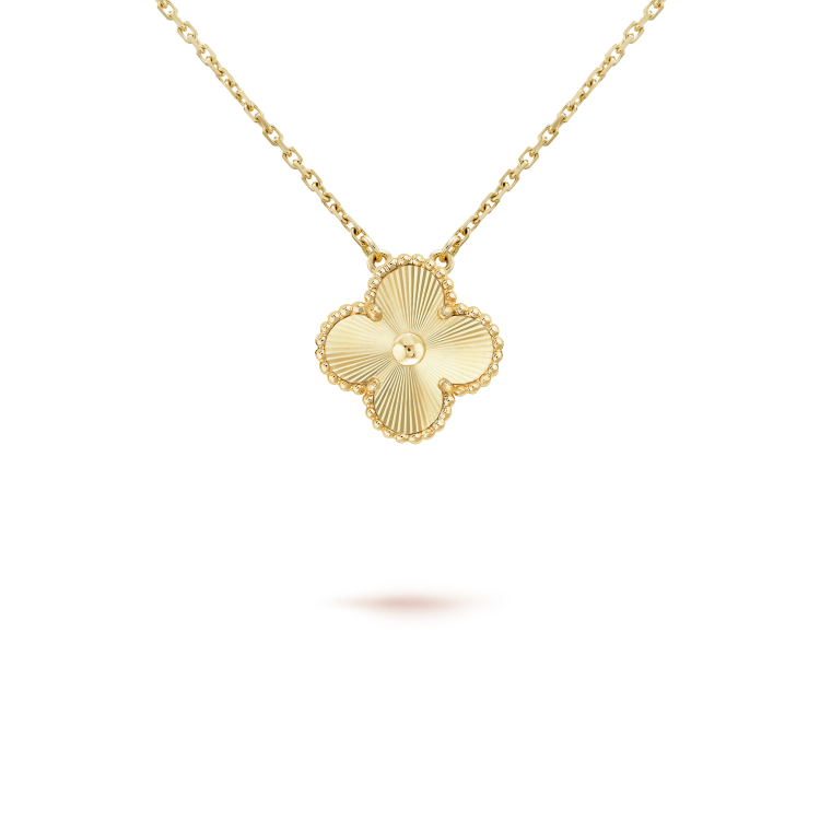 [Pearl Jewelrys]CLOVER 15MM LASER NECKLACE