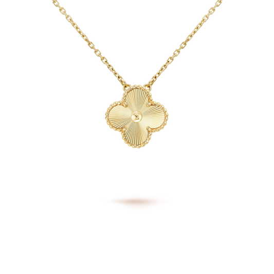 [Pearl Jewelrys]CLOVER 15MM LASER NECKLACE