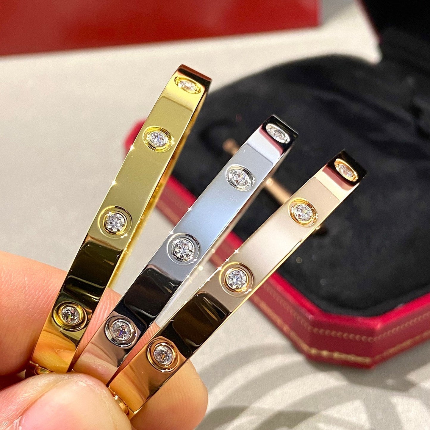 [Pearl Jewelrys]LOVE BRACELET 6.1MM 10 DIAMONDS