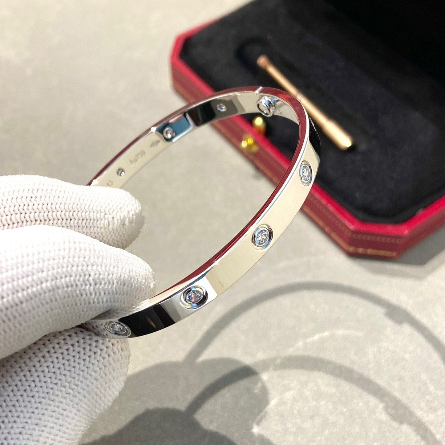 [Pearl Jewelrys]LOVE BRACELET 6.1MM 10 DIAMONDS